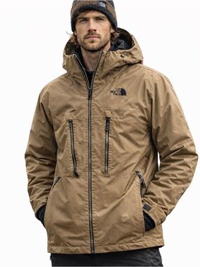 The North Face Men's ThermoBall Eco Snow Triclimate Coat, Khaki Olive, size M